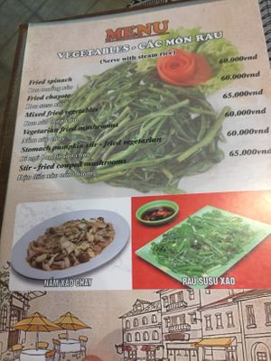 Menu at Sapa Classic Vegan in Sapa
