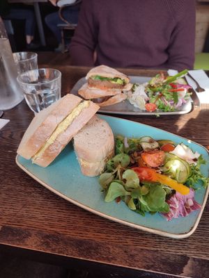 Tofu 'egg' mayo at Koo-ee Cafe in Glasgow