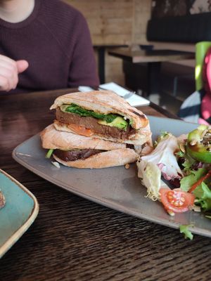 Smokey maple tofu panini at Koo-ee Cafe in Glasgow