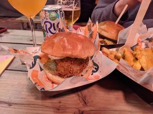 Chick'n burger at Herbivorous in Sheffield