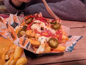 Spicy fries at Herbivorous in Sheffield