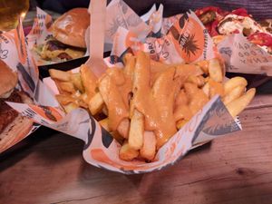 Cheezy fries at Herbivorous in Sheffield