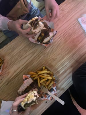 Best mushroom Philly cheesestakes ever   at Herbivorous in Sheffield