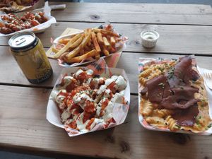 Wings, fries and Mac and cheese... Enough for two here! at Herbivorous in Sheffield