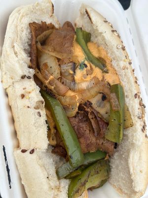 Philly cheese steak  at Herbivorous in Sheffield