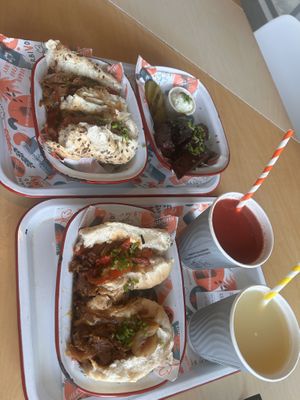 Philly cheesesteak and bbq sticky ribs  at Herbivorous in Sheffield