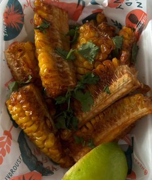 Corn ribs delivered 1.8.24 at Herbivorous in Sheffield