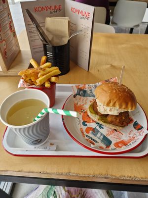Nashville hot 'chicken' burger at Herbivorous in Sheffield