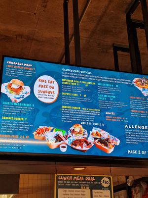 Menu at Herbivorous in Sheffield