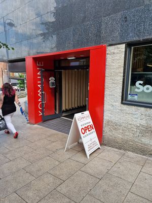 Entrance to food hall. Herbivorous is on the right as you go in at Herbivorous in Sheffield