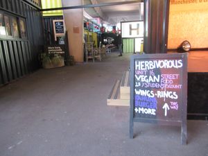 approach to shopfront within Hatch at Herbivorous in Sheffield