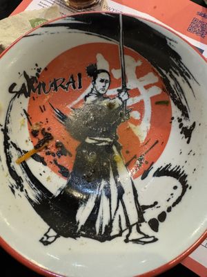 You get their name when you finished your meal 🤪.  at Samurai Ramen in Barcelona
