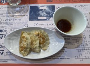 Gyoza 🥟 .  at Samurai Ramen in Barcelona