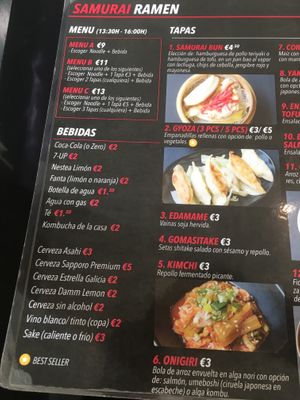 Page 1 at Samurai Ramen in Barcelona