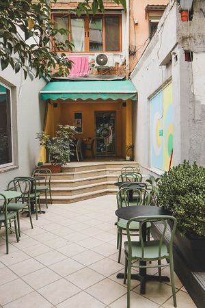exterior at Gjelber in Tirana