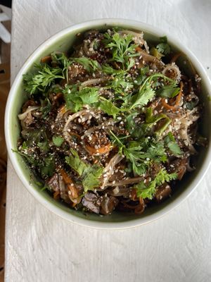 Terryaki noodles  at Coco Bowl in Salento