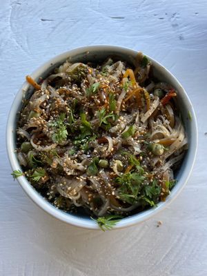 Teriyaki pasta  at Coco Bowl in Salento