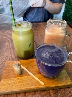 Blue Thai latte  at Coco Bowl in Salento