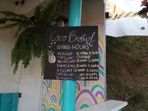 The opening hours have changed  at Coco Bowl in Salento
