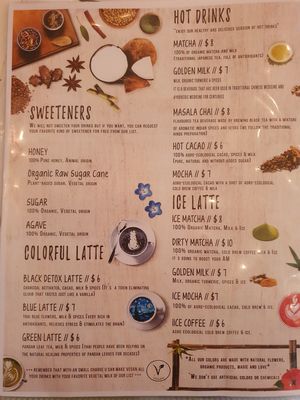 Menu 6 at Coco Bowl in Salento