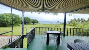 View fron upstairs seating at Dulan Cape Cafe 都蘭海角咖啡 in Donghe