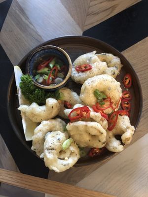 Starter - salt and pepper 'squid'  at The Harbour in Plymouth