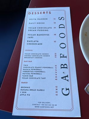 Desserts at Gabfoods in Istanbul