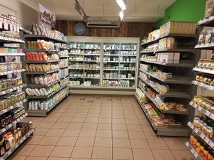 aisles - fridges at EkoPlaza in Barneveld