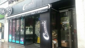 Outside at Creams Café in Cardiff