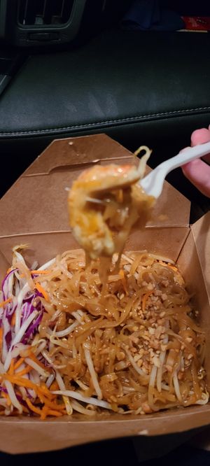 Pad Thai with soy shrimp at Bright Star in Rancho Cucamonga