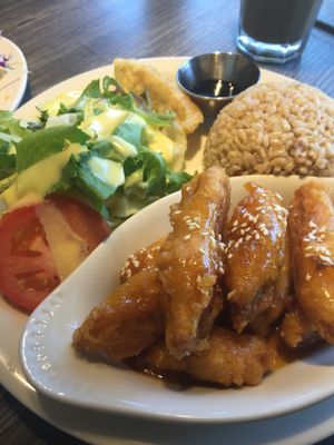 Orange chicken lunch special at Bright Star in Rancho Cucamonga