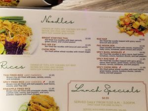 Menu at Bright Star in Rancho Cucamonga