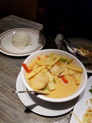 Curry with white rice at Bright Star in Rancho Cucamonga