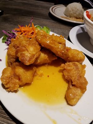 Orange chicken at Bright Star in Rancho Cucamonga