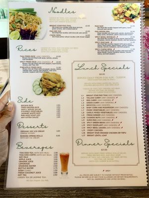 Menu at Bright Star in Rancho Cucamonga