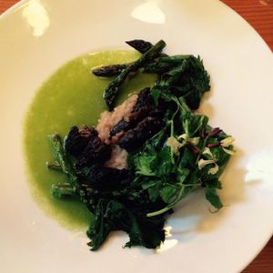 Morel Mushroom Risotto- made vegan  at Doe Bay Cafe in Orcas Island