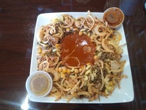 Koshary Platter at Falafel n Cafe in Clearwater