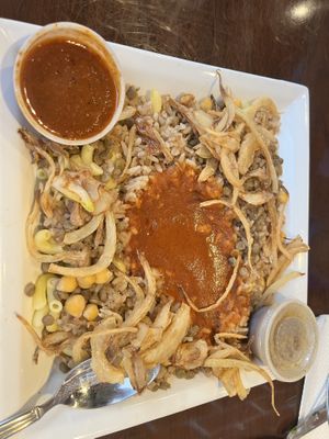 Koshary platter  at Falafel n Cafe in Clearwater
