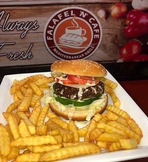 Vegan Falafel Burger at Falafel n Cafe in Clearwater