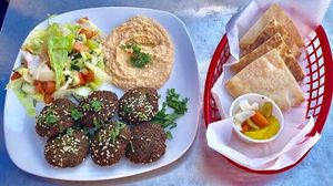 Falafel platter at Falafel n Cafe in Clearwater