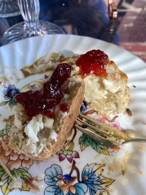Vegan scones  at Shakespeare Corner Shoppe in San Diego