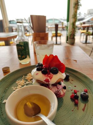 Great location service and delicious food. Keto pancake. at Natural Point in Ibiza