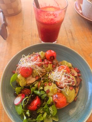 Avo on sourdough toast at Natural Point in Ibiza