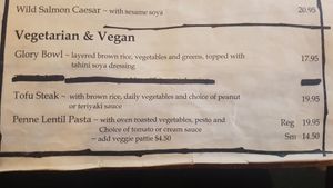 Menu at Caribou Grill in Valemount