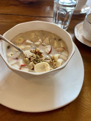 Granola with plant based milk   at Brio in Osh