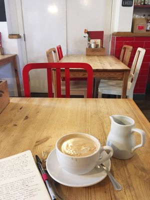 Americano with oat milk at Cafe Magdalen in Exeter