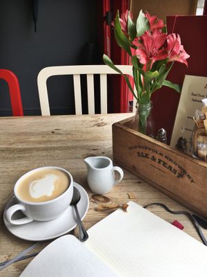 oat milk americano at Cafe Magdalen in Exeter