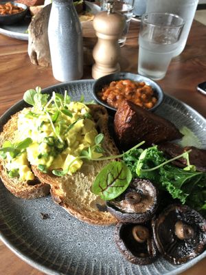 Big breakfast with tofu scramble  at Good Food Emporium Cafe - Illume in Narre Warren