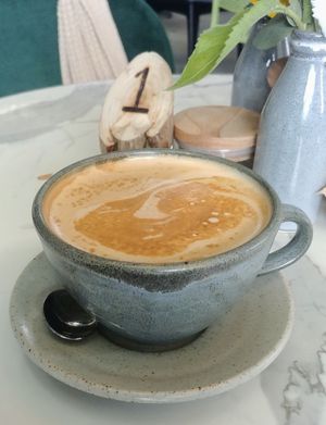 Soy flat white  at Good Food Emporium Cafe - Illume in Narre Warren