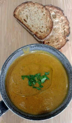 Coconut Curry soup at Good Food Emporium Cafe - Illume in Narre Warren